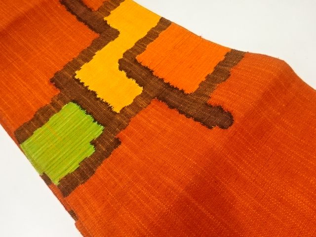 JAPANESE NAGOYA OBI / TSUMUGI / WOVEN ABSTRACT